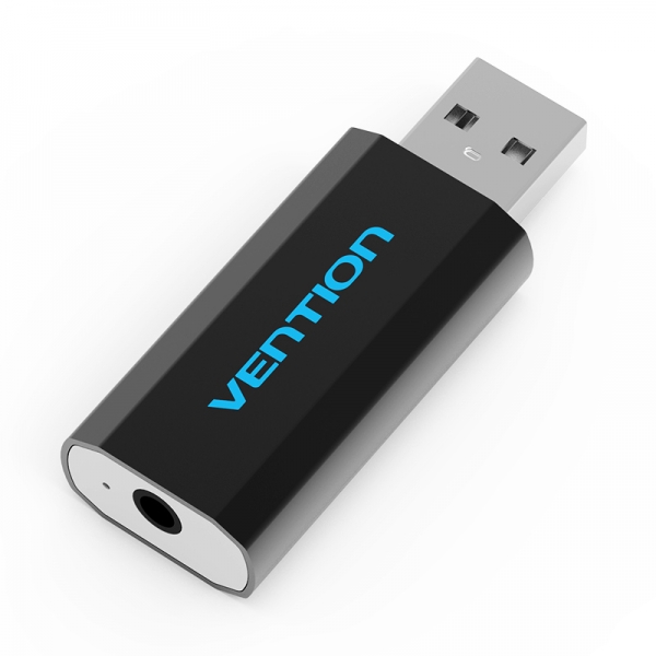 Carte son externe Vention USB vers CTIA - Noir métallisé