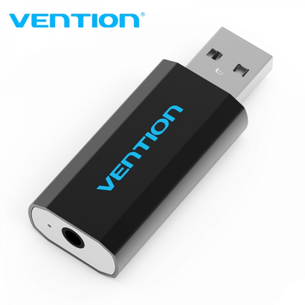 Carte son externe Vention USB vers CTIA - Noir métallisé