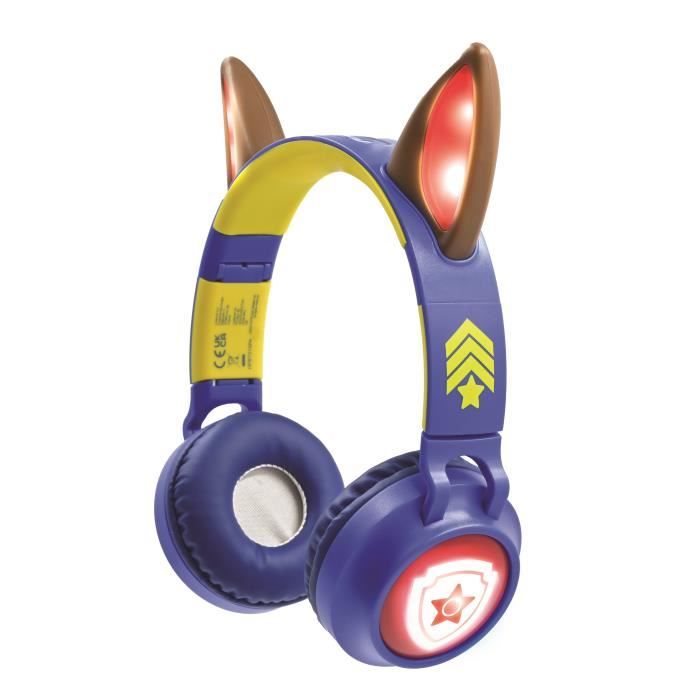 Casque audio Bluetooth 2-en-1 - LEXIBOOK - La Pat'Patrouille - Effets lumineux - Design mignon - Portée 10m