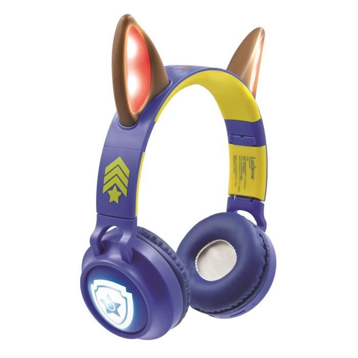 Casque audio Bluetooth 2-en-1 - LEXIBOOK - La Pat'Patrouille - Effets lumineux - Design mignon - Portée 10m