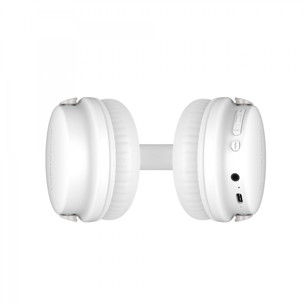 Casque Bluetooth 5.1 Energy Sistem - Conception Pliable - Batterie 25h - Basses Profondes - Microphone Haute Qualité - Finitions Métalliques - Coloris Blanc