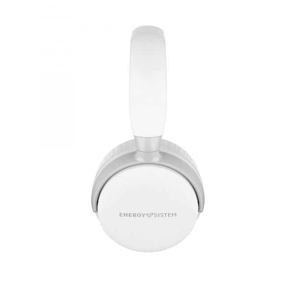 Casque Bluetooth 5.1 Energy Sistem - Conception Pliable - Batterie 25h - Basses Profondes - Microphone Haute Qualité - Finitions Métalliques - Coloris Blanc