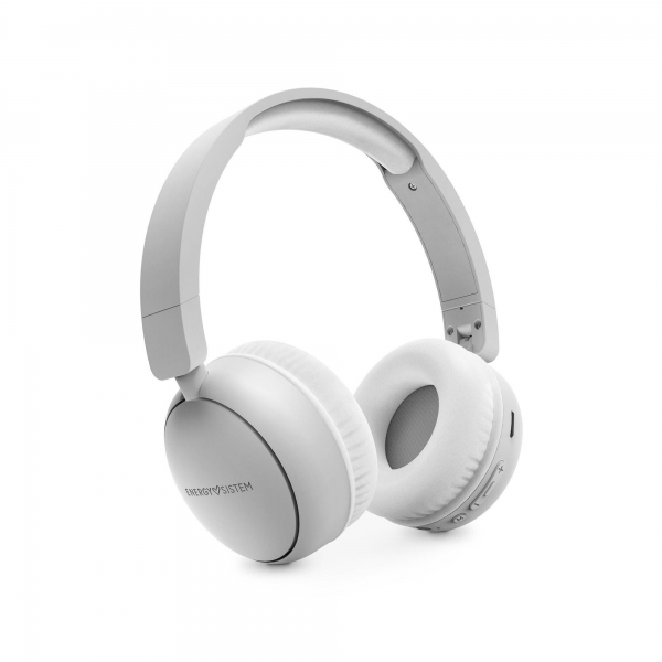 Casque Bluetooth 5.3 Energy Sistem - Extensible et Pliable - Radio FM - Micro SD 128 Go - Autonomie 16h - Assistant Vocal - Mains Libres - Coloris Blanc