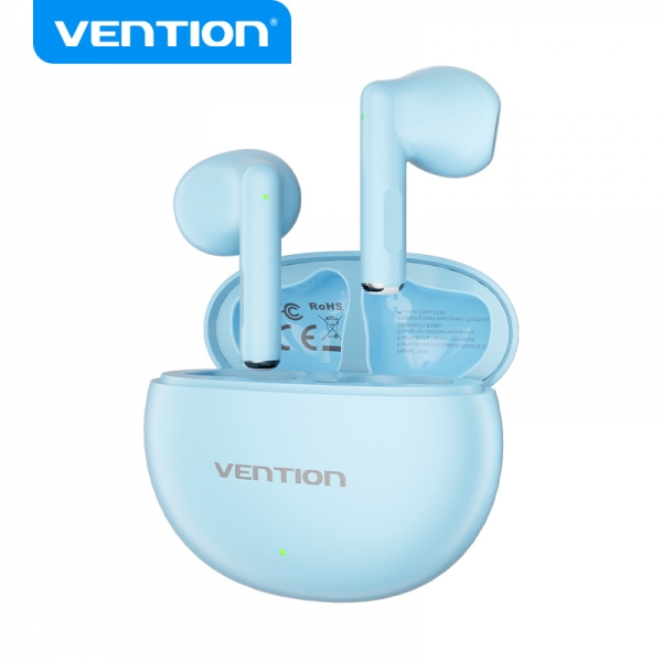 Casque Bluetooth 5.3 Vention avec étui de chargement - Autonomie 6h ELF 06 - Couleur Bleu