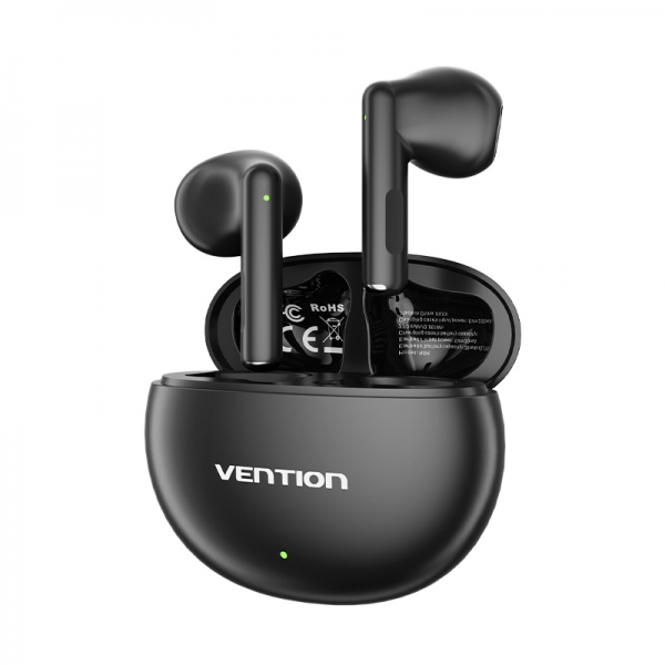 Casque Bluetooth 5.3 Vention avec étui de chargement - Autonomie 6h - ELF 06 - Couleur Noir