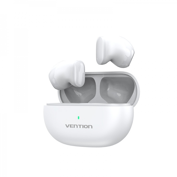 Casque Bluetooth 5.3 Vention avec étui de chargement - Autonomie 6h - Tiny T12 - Couleur Blanc