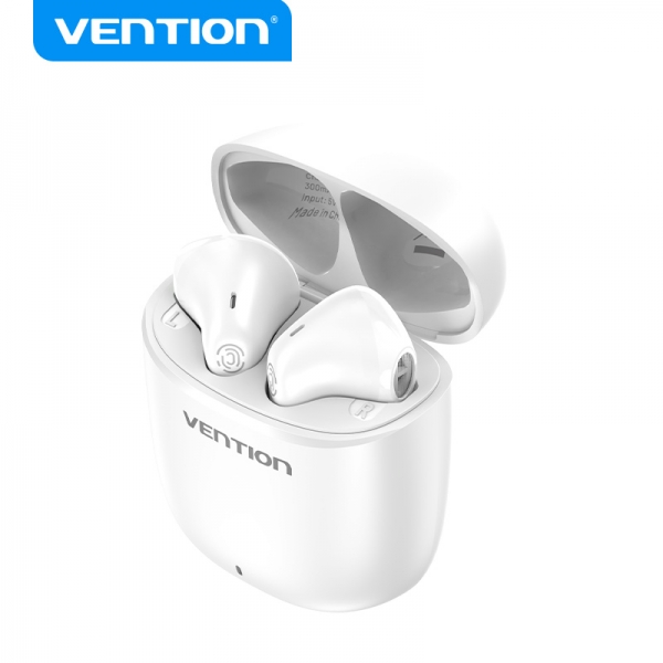 Casque Bluetooth 5.3 Vention avec étui de chargement - Autonomie 7h - Coloris Blanc