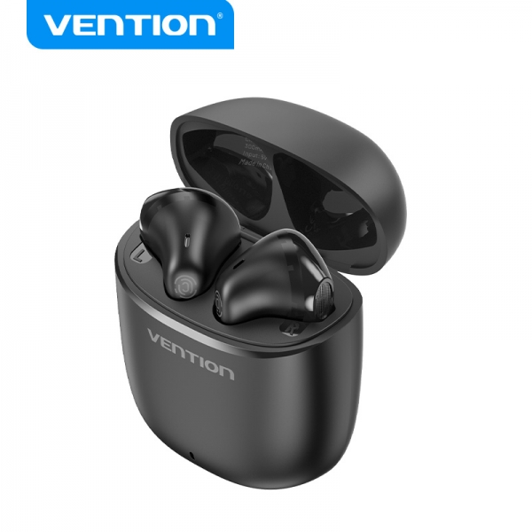 Casque Bluetooth 5.3 Vention avec étui de chargement - Autonomie 7h - Couleur Noir