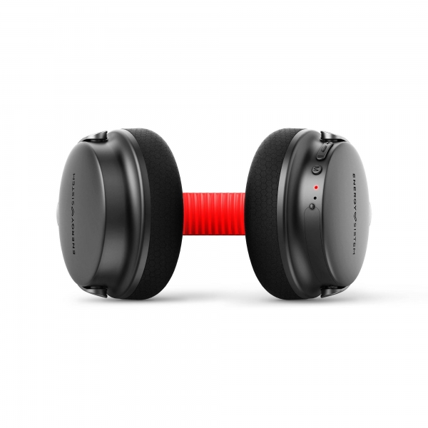 Casque Bluetooth Energy Sistem - Autonomie 50h - Résistant IPX5 - Basses profondes - Oreillettes interchangeables - Conception pliable - Matériaux recyclés - Coloris Noir