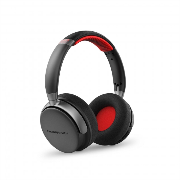 Casque Bluetooth Energy Sistem - Autonomie 50h - Résistant IPX5 - Basses profondes - Oreillettes interchangeables - Conception pliable - Matériaux recyclés - Coloris Noir