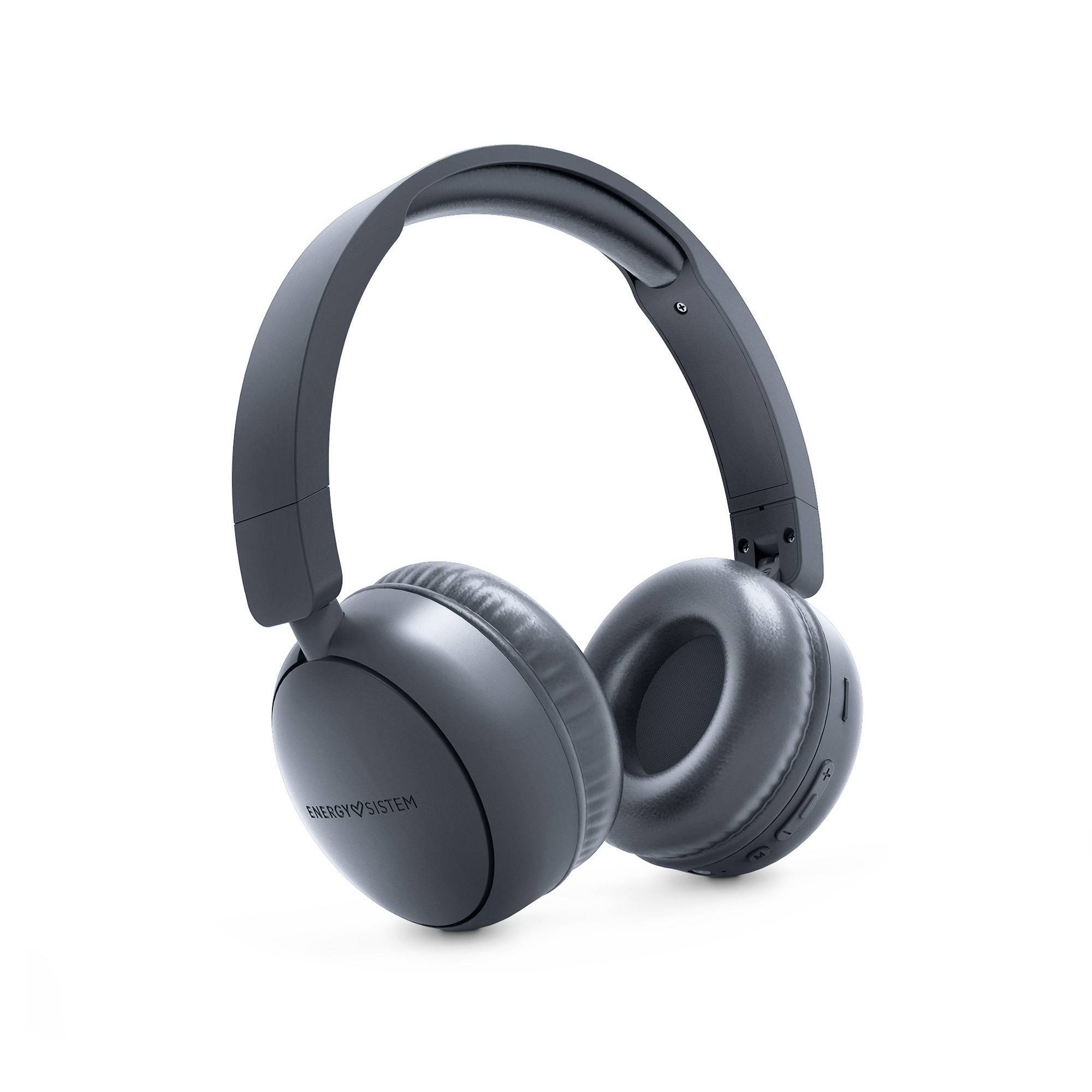 Casque Bluetooth Energy Sistem avec Radio FM - Plastique 100% Recyclé - Lecteur MP3 et Lecteur MicroSD - Technologie Bluetooth - Couleur Gris