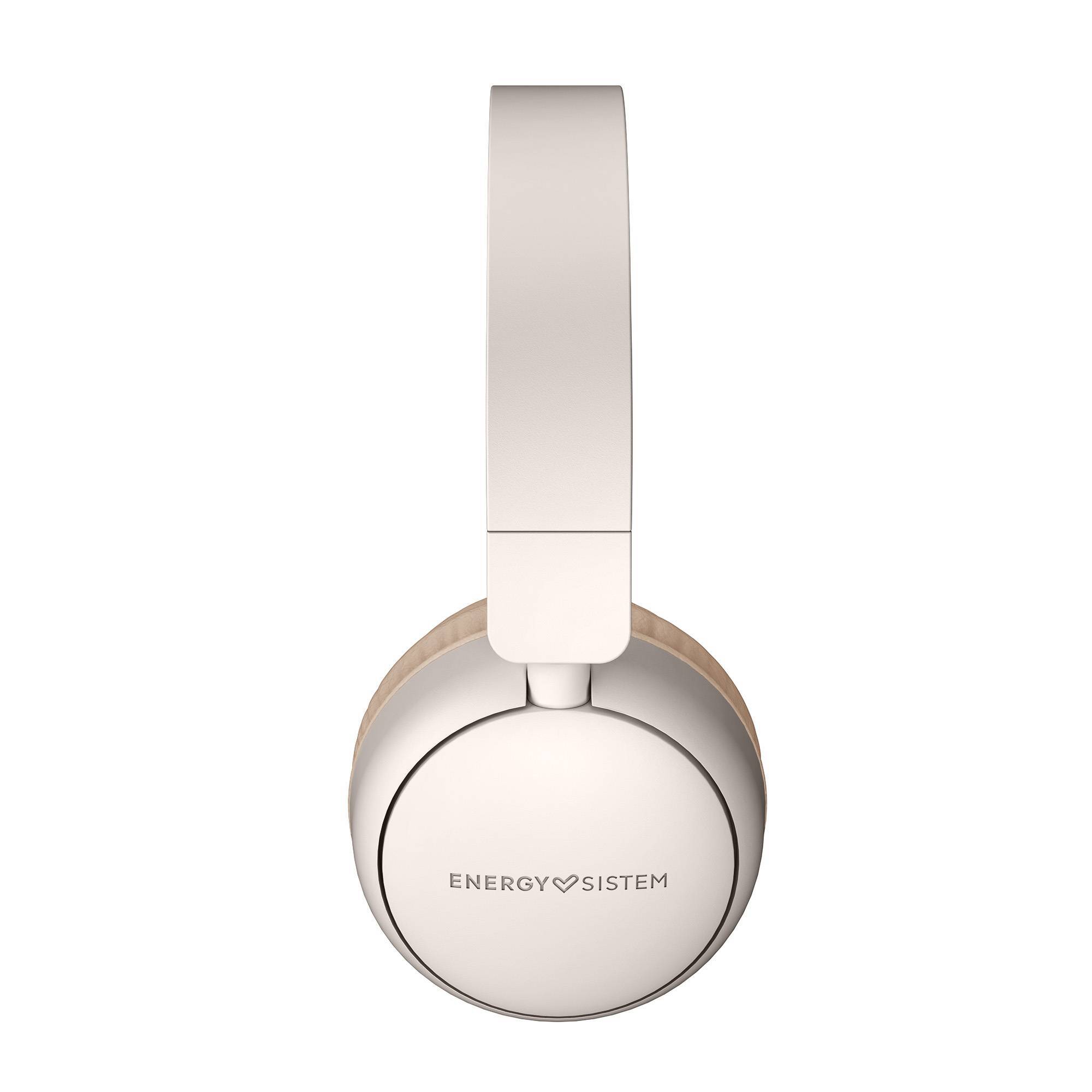 Casque Bluetooth Energy Sistem avec Radio FM - Plastique 100% Recyclé - Lecteur MP3 et MicroSD - Couleur Blanc