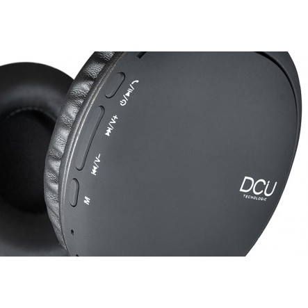 Casque Bluetooth pliable multifonction DCU Tecnologic - Liberté sans fil et design élégant pour profiter de votre musique préférée n'importe où. - Version Bluetooth V5.0 - Batterie 400Mah - 15h d'utilisation - Couleur Noir