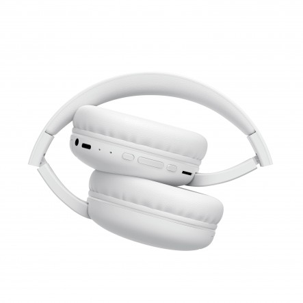 Casque Bluetooth pliable multifonction DCU Tecnologic - Son clair et puissant - Connexion stable V5.0 - Batterie longue durée - Design compact et léger - Couleur blanche