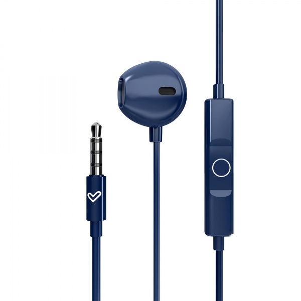 Casque Bouton Energy Sistem - Isolation Acoustique - Microphone Intégré - Contrôle de Lecture - Connecteur Jack 3,5 mm - Câble 120 cm - Coloris Bleu