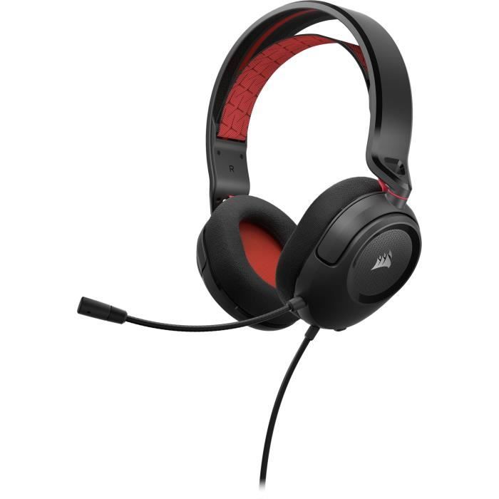 Casque - Corsair - HS35 - Rouge - Filaire - Stéréo