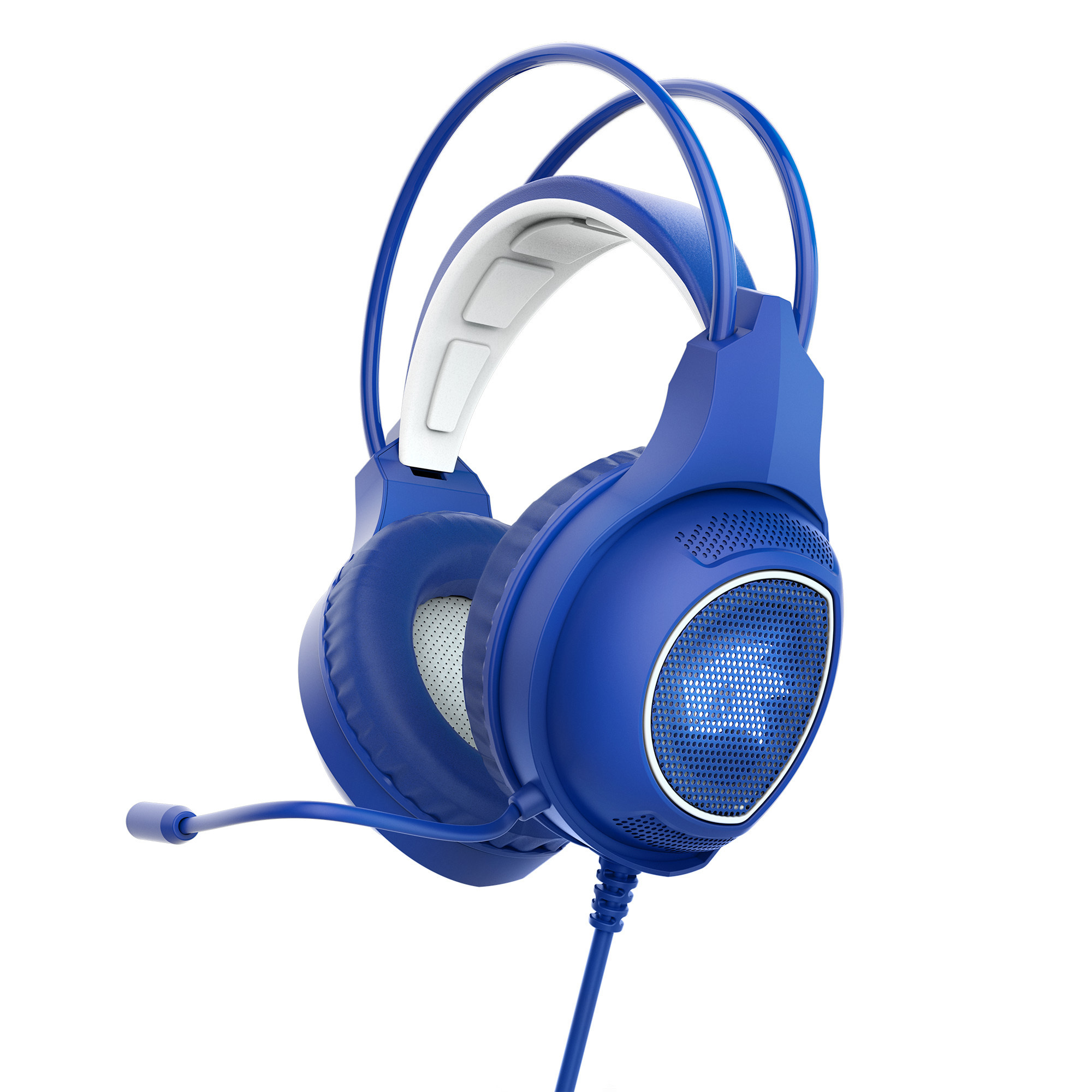 Casque de jeu laser Energy Sistem ESG 2 - Lumière LED - Microphone sur perche - Bandeau auto-ajustable - Couleur bleue