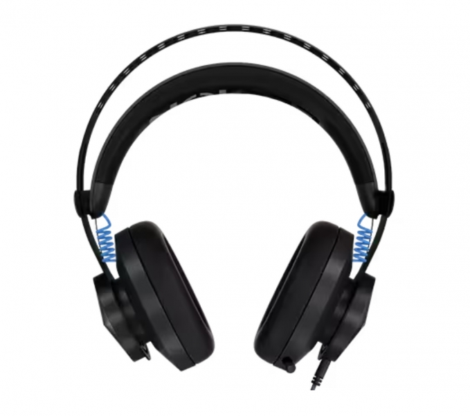 Casque de jeu Lenovo Legion H300 avec microphone - Microphone antibruit - Mousse à mémoire de forme - Cuir synthétique - Couleur noire