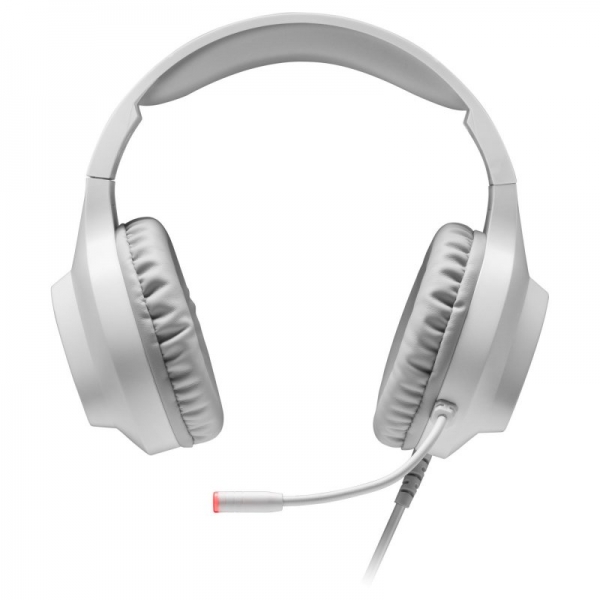 Casque de jeu Mars Gaming MH122 - Son Hi-Fi ultra-basses - Éclairage FRGB - Suppression passive du bruit - Compatibilité totale - Couleur blanche