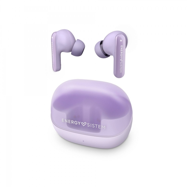 Casque Energy Sistem ANC - Suppression du bruit - Autonomie 25h - Bluetooth 5.4 - Résistance IPX4 - Matériaux recyclés - Couleur Violet