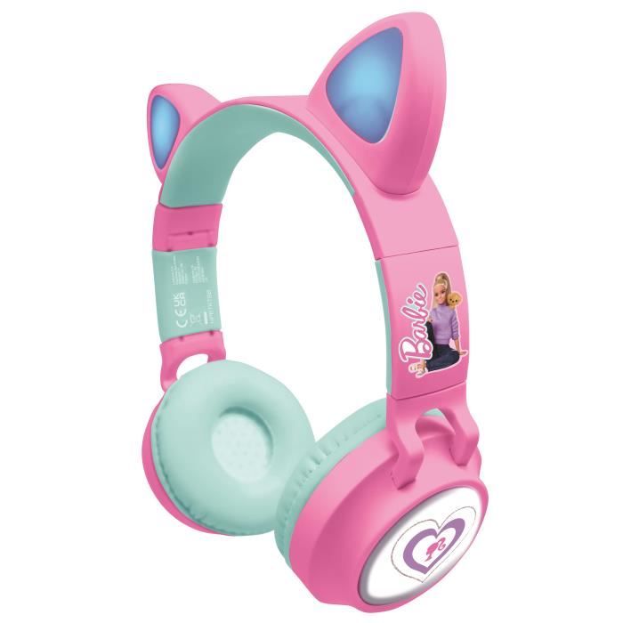 Casque enfant - LEXIBOOK - Barbie - Bluetooth 5.0 - Effets lumineux - Microphone intégré