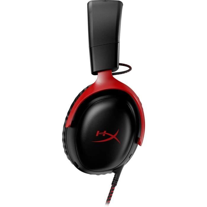 Casque Gamer Filaire - HyperX Cloud III - pour PC & console - Noir/Rouge