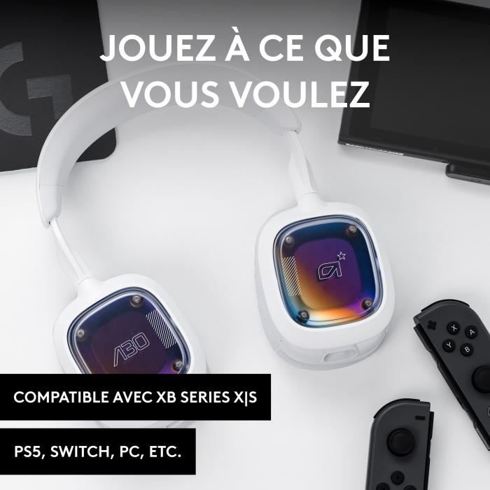 Casque gamer - Sans fil - Logitech G - A30 - PS, PC, Mobile - Blanc