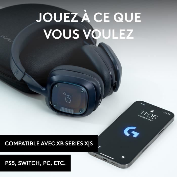 Casque gamer - Sans fil - Logitech G - A30 - PS, PC, Mobile - Bleu Marine