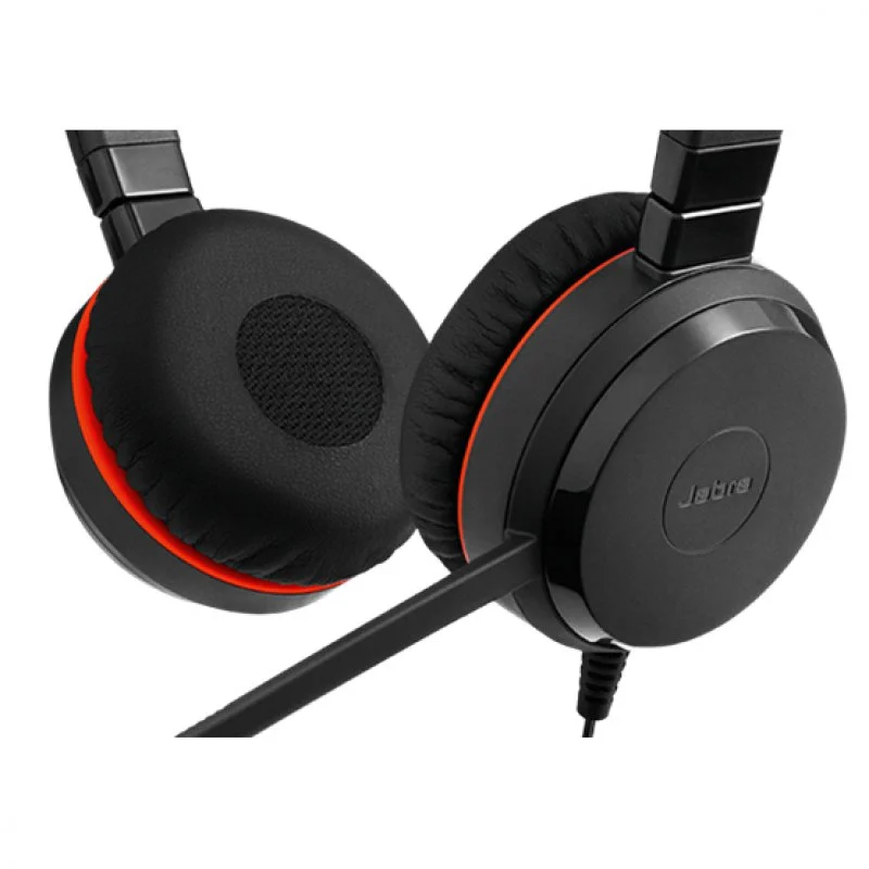 Casque Jabra Evolve 30 UC avec microphone - Connectivité USB flexible ou 3,5 mm - Suppression du bruit - Bandeau réglable - Commandes filaires - Couleur noire