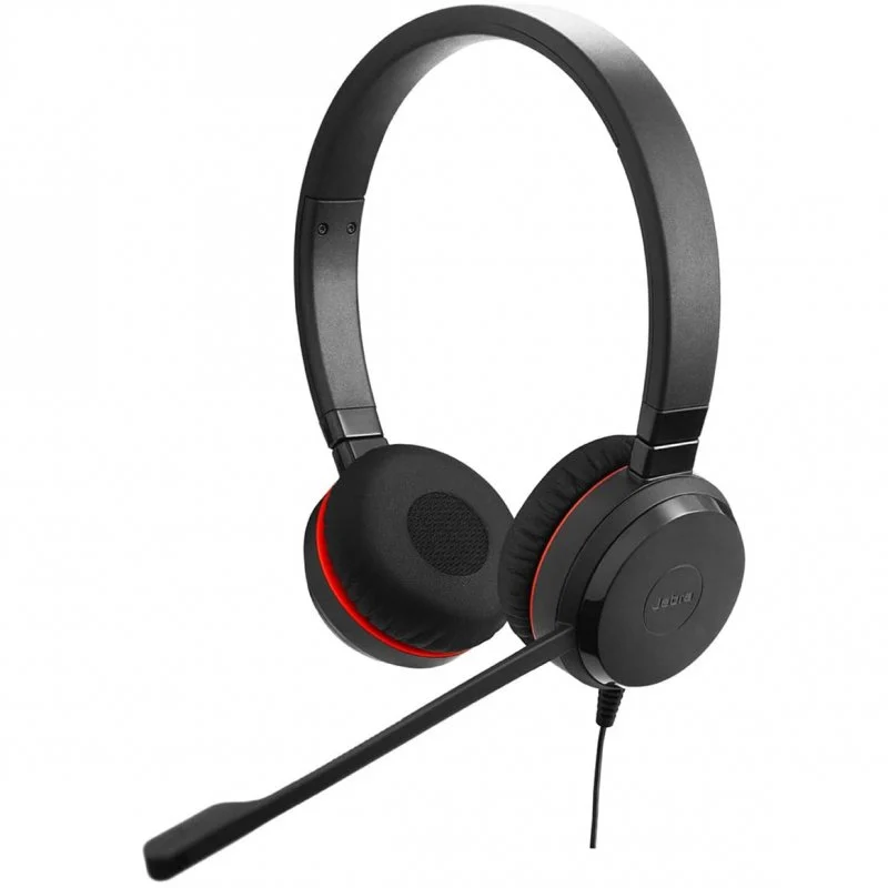 Casque Jabra Evolve 30 UC avec microphone - Connectivité USB flexible ou 3,5 mm - Suppression du bruit - Bandeau réglable - Commandes filaires - Couleur noire