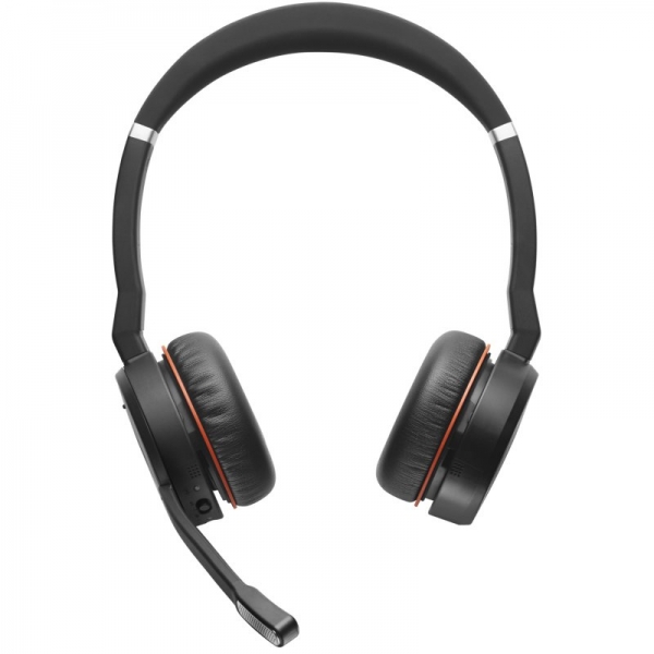 Casque Jabra Evolve 75 SE UC avec double microphone Bluetooth + prise en charge de charge USB-A Voix HD - Suppression du bruit - Autonomie de la batterie jusqu'à 18h - Bandeau réglable - Commandes sur le casque - Couleur noire