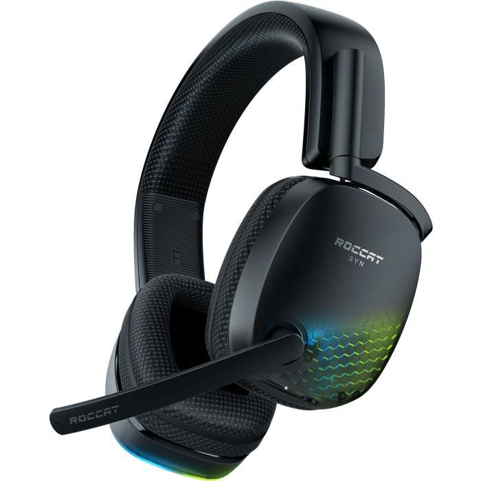 Casque-Micro Gaming Sans Fil ROCCAT SYN Pro Air Noir - Circum-aural Son Surround 3D