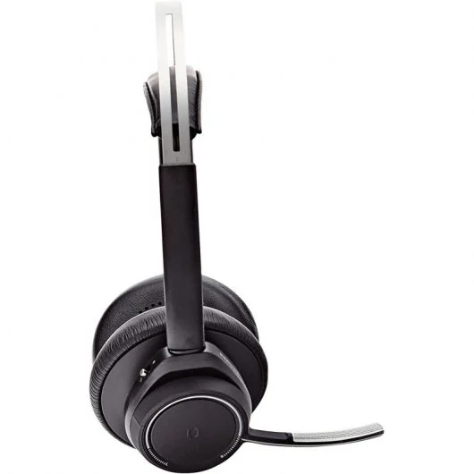 Casque Plantronics Voyager Focus UC B825 avec microphone Bluetooth 4.0 - Portée jusqu'à 30m - Autonomie jusqu'à 12h - Base de chargement - Couleur Noir