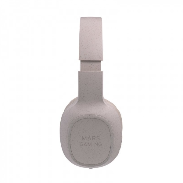 Casque Sans Fil Écologique Mars Gaming MHW-ECO - Matériaux Durables - Bluetooth 5.1 - Haute Fidélité - Autonomie 10h - Microphone Anti-Bruit - Coloris Blanc