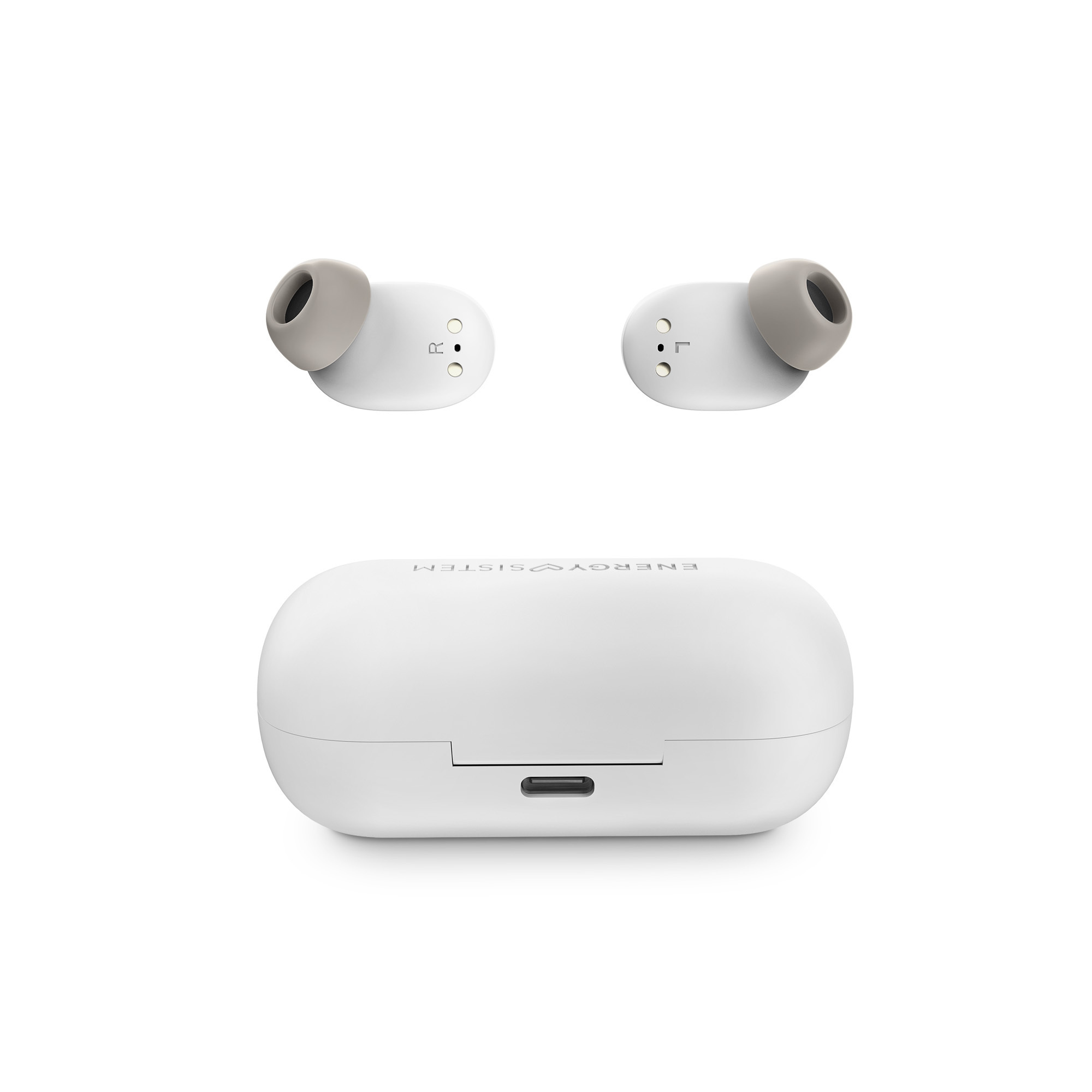 Casque sans fil Energy Sistem Urban 3 - Sans fil - Design compact - Boîtier de chargement sans fil - Couleur blanche