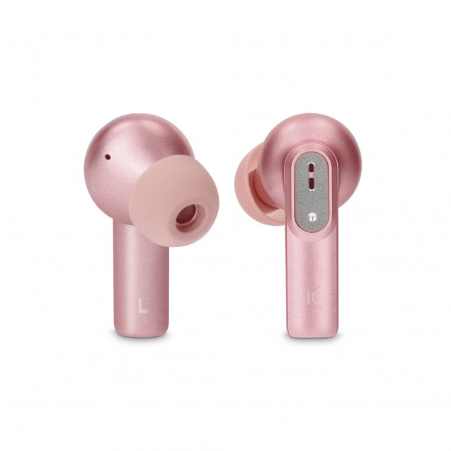 Casque sans fil Ksix Spark avec microphone Bluetooth 5.2 - Double micro avec suppression du bruit et son HD sans perte - Autonomie jusqu'à 7h - Contrôle tactile - Compatible avec l'assistant vocal