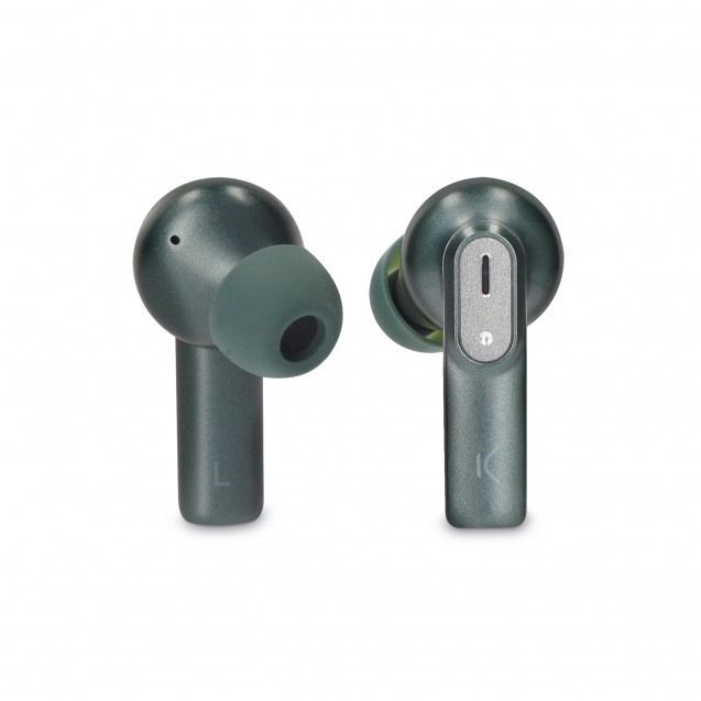 Casque sans fil Ksix Spark avec microphone Bluetooth 5.2 - Double micro avec suppression du bruit et son HD sans perte - Autonomie jusqu'à 7h - Contrôle tactile - Compatible avec l'assistant vocal