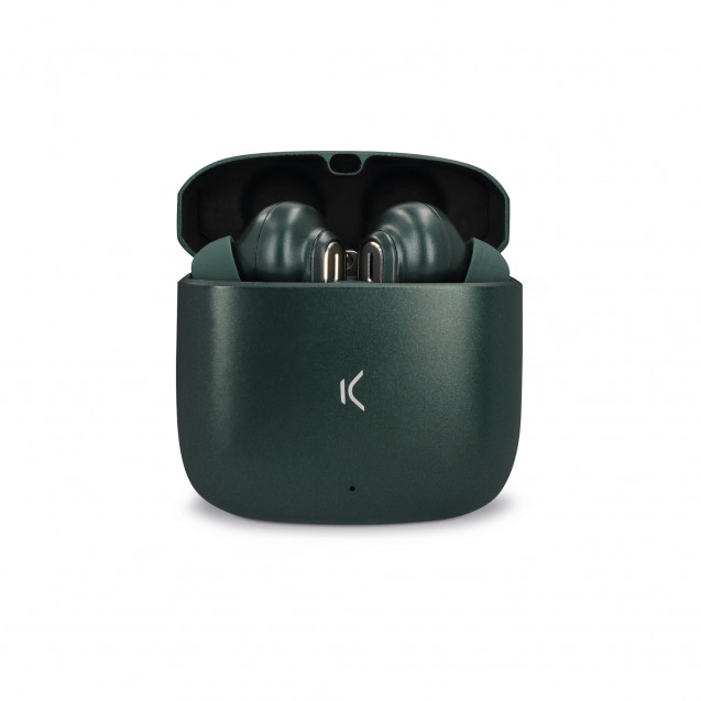 Casque sans fil Ksix Spark avec microphone Bluetooth 5.2 - Double micro avec suppression du bruit et son HD sans perte - Autonomie jusqu'à 7h - Contrôle tactile - Compatible avec l'assistant vocal