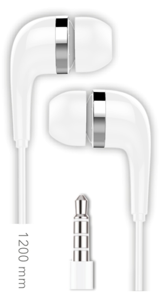 Casque TechOneTech BSK avec Microphone Intégré - Connexion Jack 3,5 mm - Assistant Vocal - Câble 1,20 m - Couleur Blanc