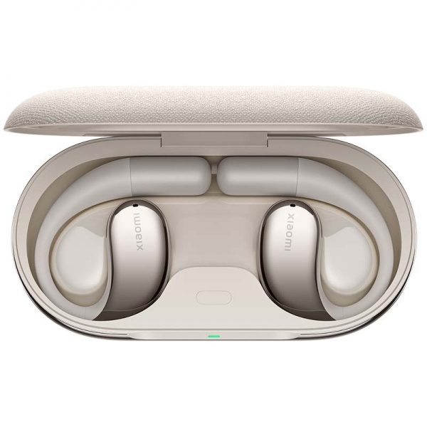 Casque Xiaomi OpenWear Bluetooth 5.3 TWS - Design ouvert - Double microphone avec réduction de bruit - Autonomie jusqu'à 7,5h - Contrôle tactile - Couleur beige