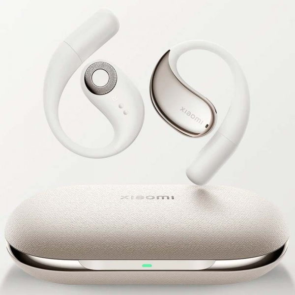 Casque Xiaomi OpenWear Bluetooth 5.3 TWS - Design ouvert - Double microphone avec réduction de bruit - Autonomie jusqu'à 7,5h - Contrôle tactile - Couleur beige