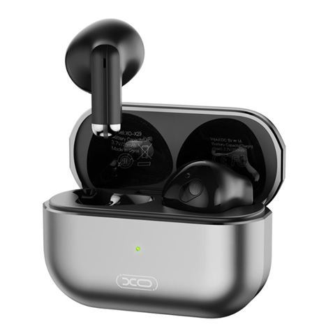 Casque XO Bluetooth 5.3 - Boîtier en aluminium - Jusqu'à 5 heures de musique - Câble de chargement de type C - Couleur noire