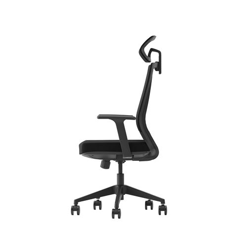 Chaise de Bureau Cromad Gamme Senior SE1000 - Piston à Gaz Grade 4 - Soutien Lombaire et Cervical - Dossier Mesh - Accoudoirs Fixes