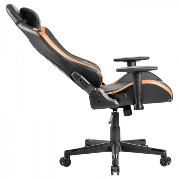 Chaise de jeu Mars Gaming MGC-PRO - Cuir PU - Coussins doux au toucher - Accoudoirs 2D - Dossier inclinable à 135º - Base en acier - Roues XL - Supporte 150 kg - Couleur Noir