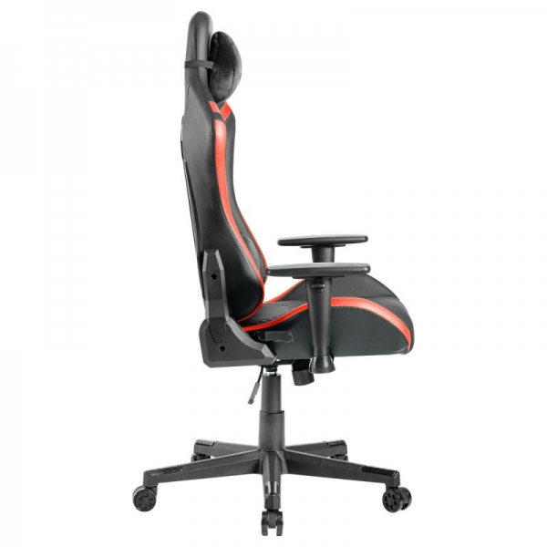 Chaise de jeu Mars Gaming MGC-PRO - Cuir PU - Coussins doux au toucher - Accoudoirs 2D - Dossier inclinable à 135º - Supporte 150 kg - Base en acier - 5 roues XL - Couleur noire