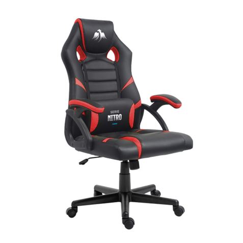 Chaise Gaming Cromad - Matériaux Premium - Base en Nylon - Piston Classe 2 - Hauteur Ajustable - Coussin Lombaire Inclus