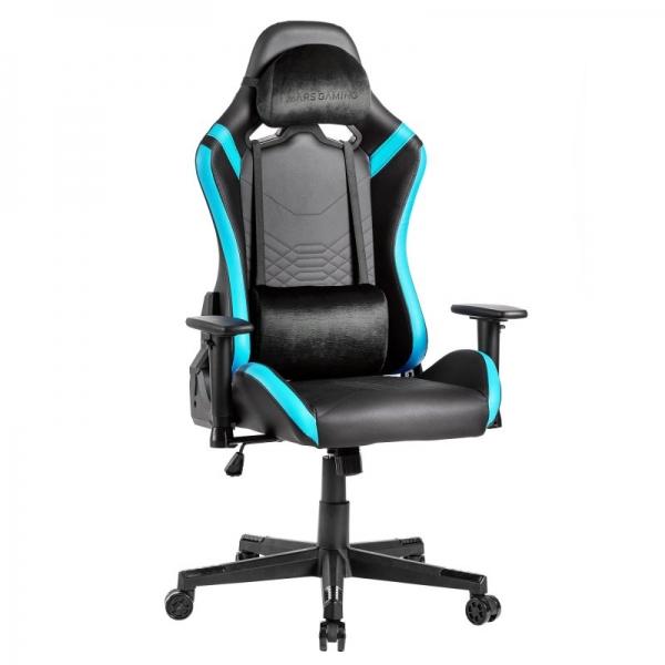 Chaise Gaming Mars Gaming MGC-PRO - Cuir PU - Coussins Soft Touch - Accoudoirs 2D - Dossier inclinable à 135º - Supporte 150 kg - 13 Couleurs Disponibles - Noir