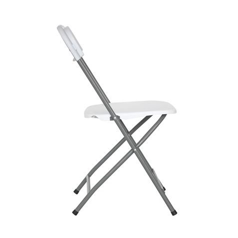 Chaise Pliante en Résine Sungarden 80x50x45cm - Blanc