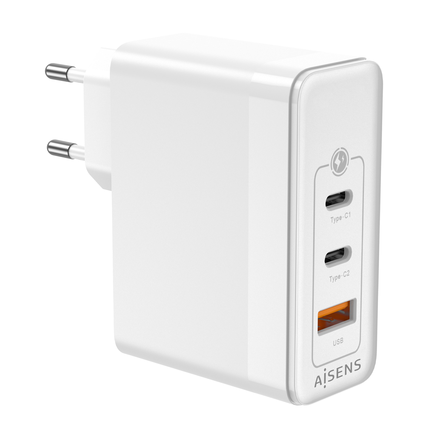 Chargeur Aisens GAN 100W - 2xUSB-C PD3.0 QC4.0 QC5.0 - 1xUSB-A QC3.0 - Blanc