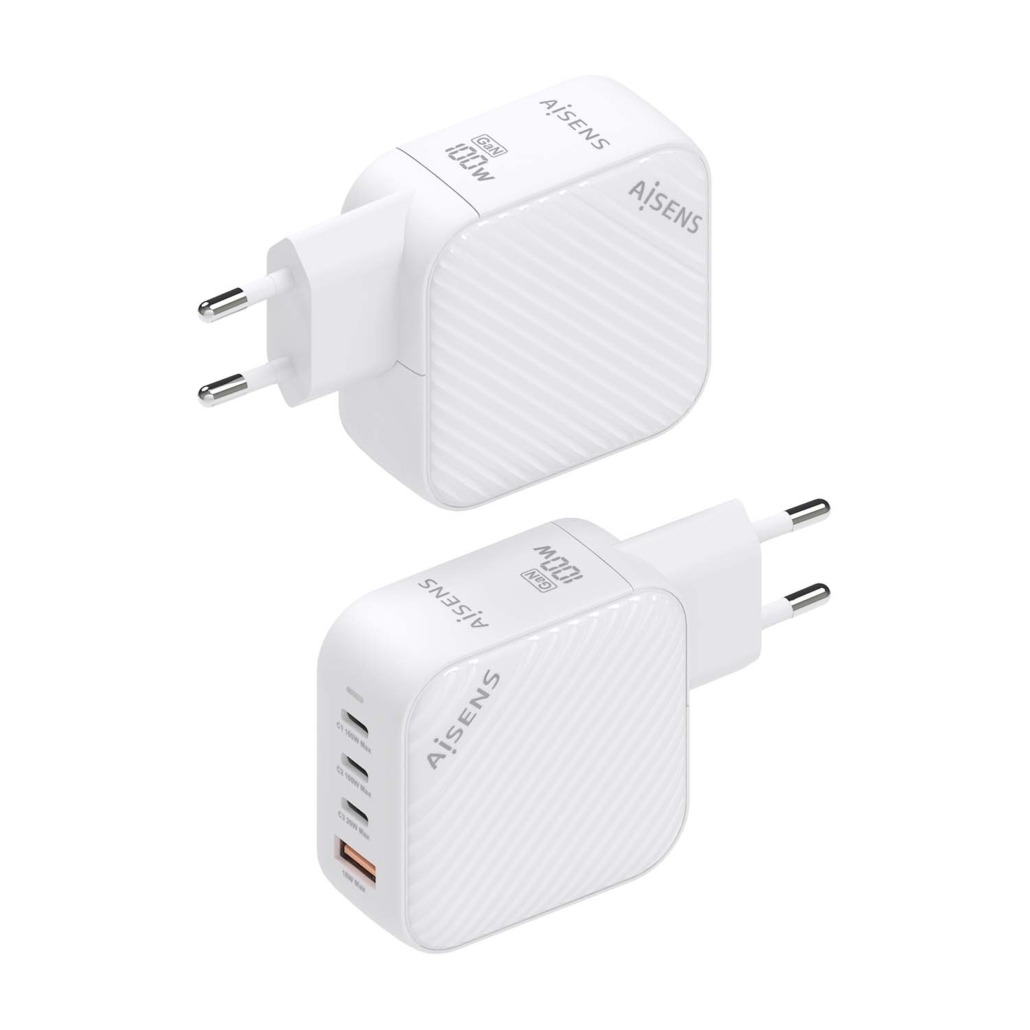 Chargeur Aisens GAN 100W - 3xUSB-C PD3.0 QC4.0 - 1xUSB-A QC3.0